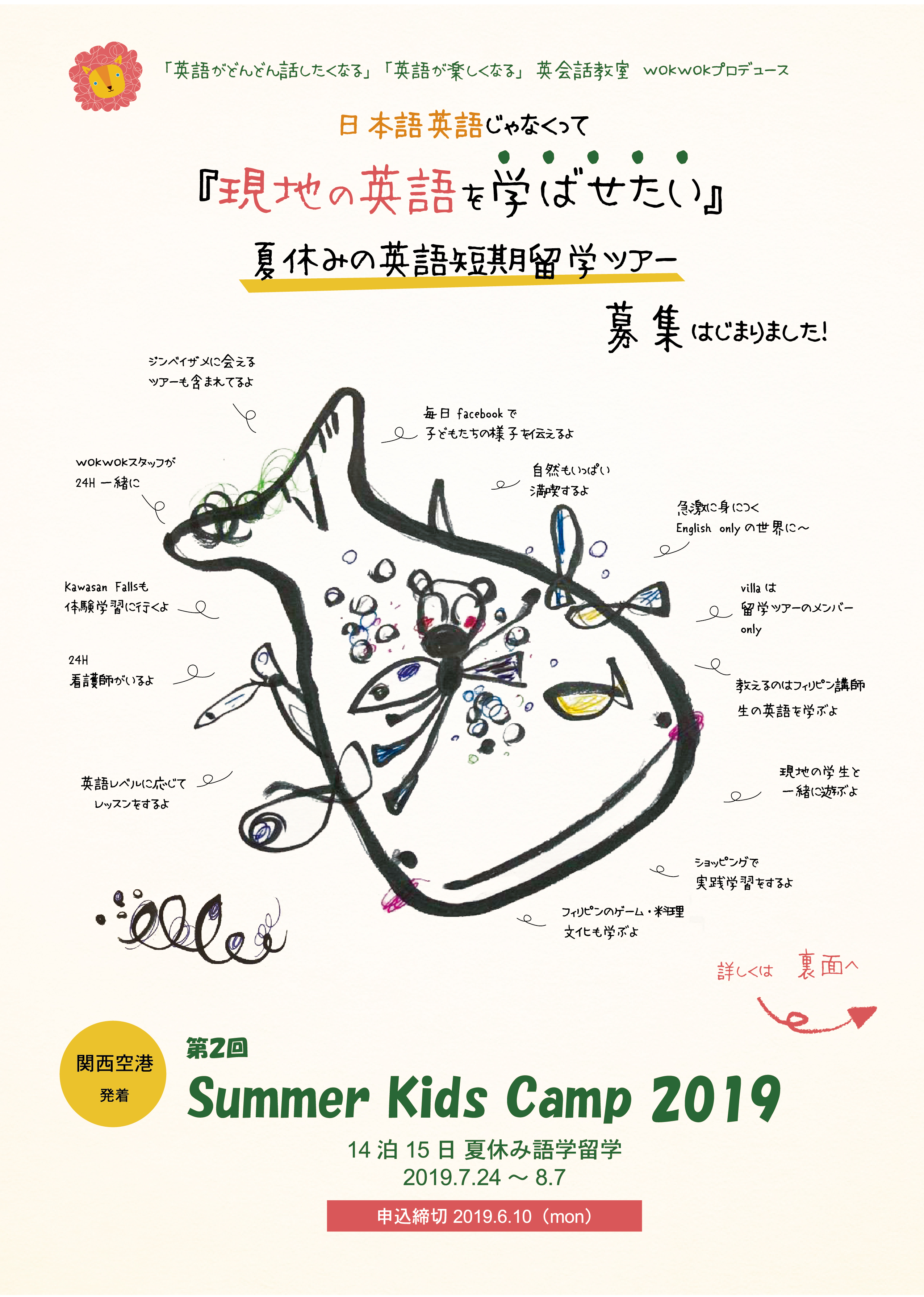 Spring English Kids Camp in Cebu チラシ